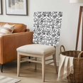 thumbnail image 6 of Black Flower Chair Back Covers, Removable Chair Covers for Dining Chairs Set of 6, Washable Chairs Slipcovers Back Seat Protector for Wedding Party 19"x20", 6 of 9