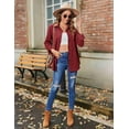 thumbnail image 2 of Zeagoo Plaid Shirts for Women Flannel Long Sleeve Shacket Loose Business Casual Blouses Gingham Button Down Shirts for Fall, 2 of 5