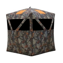 Barronett Blinds Road Runner 200 Pop Up Hunting Blind Shelter, Orange Camo