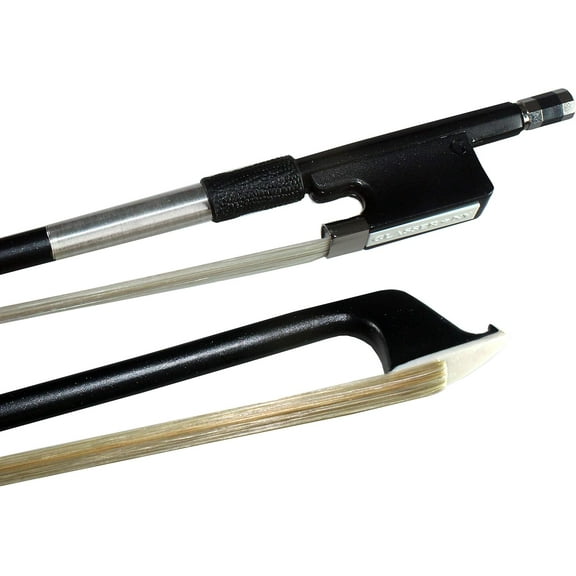 VIOLA BOW FIBERGLASS HALF-LINED FROG LEATHERETTE GRIP - 1/2