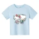 thumbnail image 4 of Camiseta de algodón de Hello Kitty, ropa para niños, ropa para niñas, camisetas Y2k Kawaii Sanrio Kuromi para bebés, camisetas de dibujos animados, camisetas casuales, 4 of 5