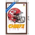 thumbnail image 3 of NFL Kansas City Chiefs - Drip Helmet 20 Wall Poster, 14.725" x 22.375", Framed, 3 of 6
