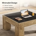 thumbnail image 6 of Finmind Square Coffee Table for Living Room, 31.5'' Modern Large Center Table, Easy Assembly, Black & Brown, 6 of 10