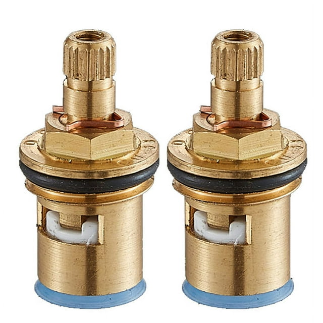 Válvula de cartucho de cerámica para grifo, reemplazo de cartuchos de disco de cerámica para grifo de latón G1/2"para agua fría y caliente-2 piezas