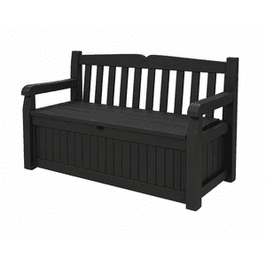 Keter Eden 70 Gallon Outdoor Storage Bench, Grey