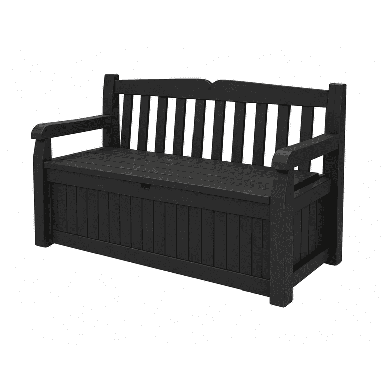 Keter Eden 70 Gallon Outdoor Storage Bench, Grey photo 1