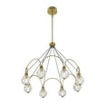 thumbnail image 4 of Burnham 8-Light LED Chandelier in Warm Brass, 4 of 5