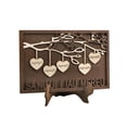 thumbnail image 2 of Fiudx Letrero de Árbol Genealógico Personalizado, Diseño de Corazón con Nombre Personalizado, Decoración de Madera Única, Decoración de Escritorio para El Hogar, Regalo Especial para Mamá, Elegante M, 2 of 7
