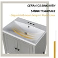 thumbnail image 6 of Euroco 24" Modern Sleek Bathroom Vanity with Elegant Ceramic Sink, Solid Wood Frame, and Open Style Shelf, 6 of 9