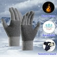 thumbnail image 5 of Baqcunre Clearance! Warm Gloves, Winter Men And Women Keep Warm Touching Screen Knit Gloves Elastic Cuff Soft Full Finger Gloves Mitten, Knitted Gloves, Heating Gloves, 5 of 7