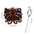thumbnail image 3 of 11.8'' Octopus Charcuterie Platter, Octopus Shape Wood Serving Tray with 5pcs Salad Spoon, Octopus-Themed Holiday Fruit Tray Board, Set of 7, 3 of 10