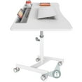 thumbnail image 1 of Bureau Debout Multifonctionnel Mobile à Hauteur Réglable, Chariot de Poste de Travail Informatique Roulant 27,6 Pouces x 19,7 Pouces pour Portable Assis-Debout avec Roues Verrouillables, 1 of 9