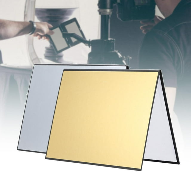 BELOVING Light Reflector Foldable Light Diffuser Board for Photography Outdoor Indoor A3 Gold Argent