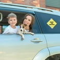 thumbnail image 4 of HLONK 2PCs Baby On Board Sign with Suction Cups  Bright Yellow Baby On Board Sticker for Cars  Reflective Warning Sticker Sign for Car  Reusable Reminder Sticker Decals Without Residue, 4 of 5