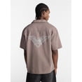 thumbnail image 3 of No Boundaries Boxy Fit Emboridered Mechanic Shirt, Men's XS-5XL, 3 of 5