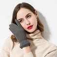 thumbnail image 5 of Guantes cálidos de invierno para mujer con pantalla táctil Elasti Forro térmico suave Rojo Verde, 5 of 5