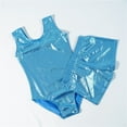 thumbnail image 2 of Sleeveless Shiny Girls Gymnastic Dance Trainingwear Tank Leotard With Short Suit, 2 of 7