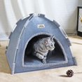 thumbnail image 2 of Tienda de campaña para mascotas, productos para casa de gatos, cojines cálidos, sofá, cesta, camas, tiendas de campaña de invierno para gatitos, cama para mascotas al aire libre, casas para gatos, 2 of 4