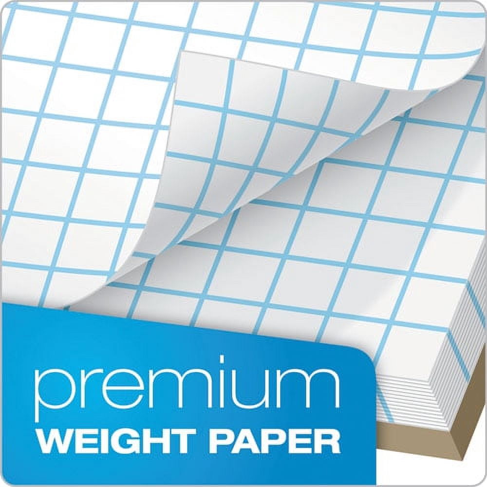 "Cross Section Pads, Cross-Section Quadrille Rule (10 Sq/in, 1 Sq/in), 50 White 8.5 X 11 Sheets | Bundle of 2 Pads"