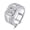 D Silver, variant on Fashion Retro Simple Men's Ring