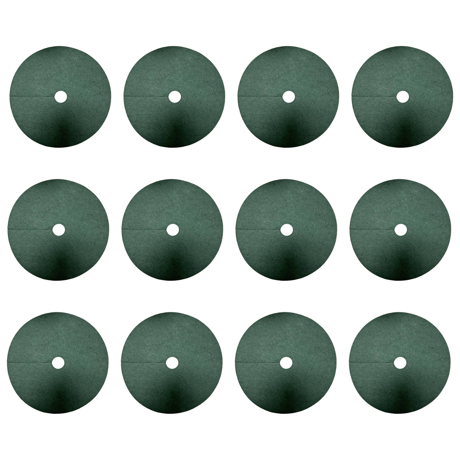 sunsanly 12 Pcs Degradable Tree Mulch Ring Round Anti-Grass Protector Mat Non-Woven Fabric Cover Reusable Weed Barrier Mat for Root Protection Weed Control