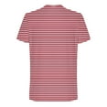 thumbnail image 4 of Awdenio Mens T-shirt Striped New Fashion Casual T-shirt Print Sports Short Sleeve Round-Neck Blouses Shirts Durable, Stretch & Stylish,Size M-4XL, 4 of 5