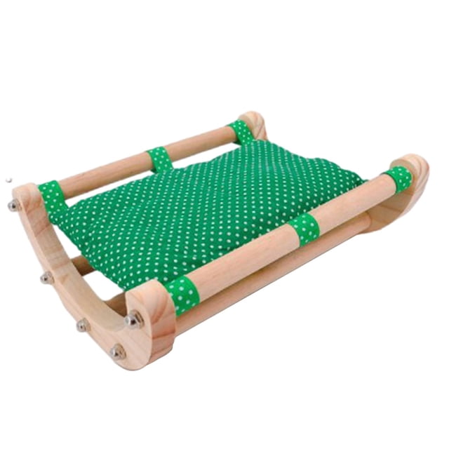 Cama de hamaca para conejillo de indias, nido lavable transpirable de madera, cama de madera para conejillo de indias verde Yuyangstore Hamaca de conejillo de indias