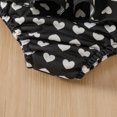 thumbnail image 6 of Youmylove Girls Fly Sleeve Letter Romper Bodysuit Heart Shaped Prints Shorts Outfits Toddler Girl Clothes, 6 of 6