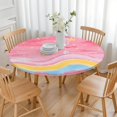 thumbnail image 3 of Colorful Cloud Star Pattern Round Fitted Tablecloth with Elastic Edge,Dining Table Cover Waterproof,Outdoor Round Tablecloth for Camping,Dining,Indoor and Outdoor, 3 of 7