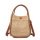 thumbnail image 1 of Zhuge Bolso de hombro tejido para mujer, bolso de mano tejido, bolso de mano tejido elegante para playa de verano, bolsos de hombro de 6,69 x 3,93 x 6,69 pulgadas (marrón), 1 of 5