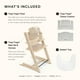 thumbnail image 5 of Stokke Trona Tripp Trapp 2 (Natural), Cojín 2 (Gris Nórdico) + Bandeja Stokke (Blanco) - Incluye Silla + Set Bebé con Arnés Extraíble para Niños 6-36 Meses, 5 of 5