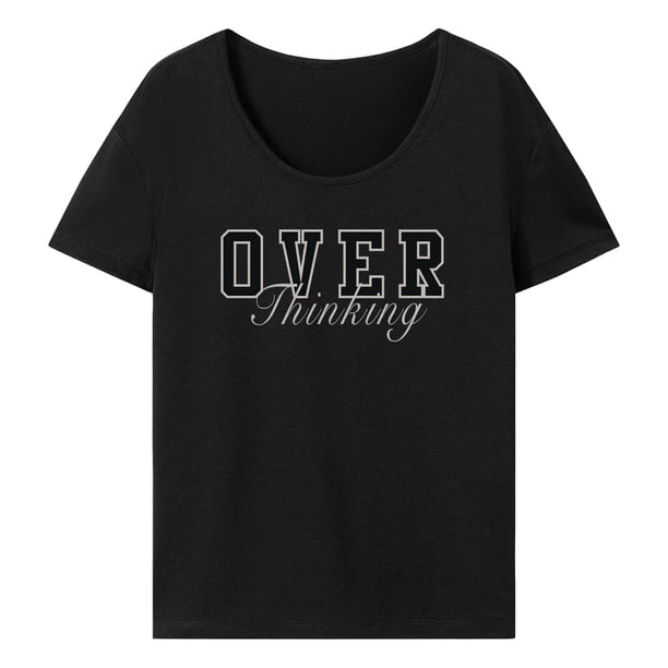 Camiseta de mujer Camiseta con cuello redondo Ropa de ajuste regular Ropa deportiva Camiseta básica para XL