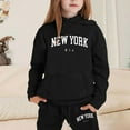thumbnail image 2 of Gelikeya Girls Tracksuit Sets Fall Winter Outfits Cute Hoodie Matching Jogger Sweatpants Clothes Set with Pockets 1-9Y (Black, 8-9 Years), 2 of 6