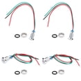 thumbnail image 4 of Double Couleur LED, 4 Pièces Pré-Câblés LEDs Ronds, 8mm Rond en Métal LED, Double Couleur Imperméable à l'Eau LED pour la Modification de Voiture, CNC Machine, Ampoule de Véhicule, 4 of 8