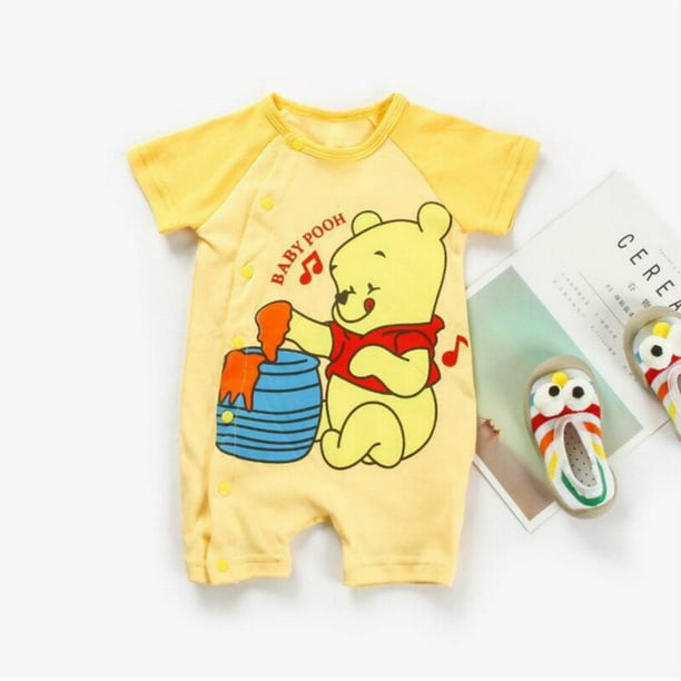 Mamelucos de verano para bebés, monos de dibujos animados de tigre Donald Pooh para recién nacidos, ropa infantil de manga corta, ropa infantil, trajes para niños pequeños 12M Gao Jinjia LED