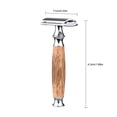 thumbnail image 5 of Amdohai 1PC Double Edge Safety Razor with Long Natural Wooden Handle Shaving Razor Alloy Scalloped Bar Double Edge Safety Razor Shaving Open Comb Head for Men Barber Male Home Use Shaving Tools, 5 of 5