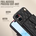 thumbnail image 4 of For Iphone 16 Plus Crossbody Rhombic Horizontal Wallet Leather Phone,iPhone 12, 4 of 7