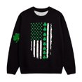 thumbnail image 4 of DHFJKG Sweaters For Women Knitted Clover Graphic Soft Loose Fit Casual Long Sleeve Crewneck Top Festival Spring Fall Stylish Tops, 4 of 4