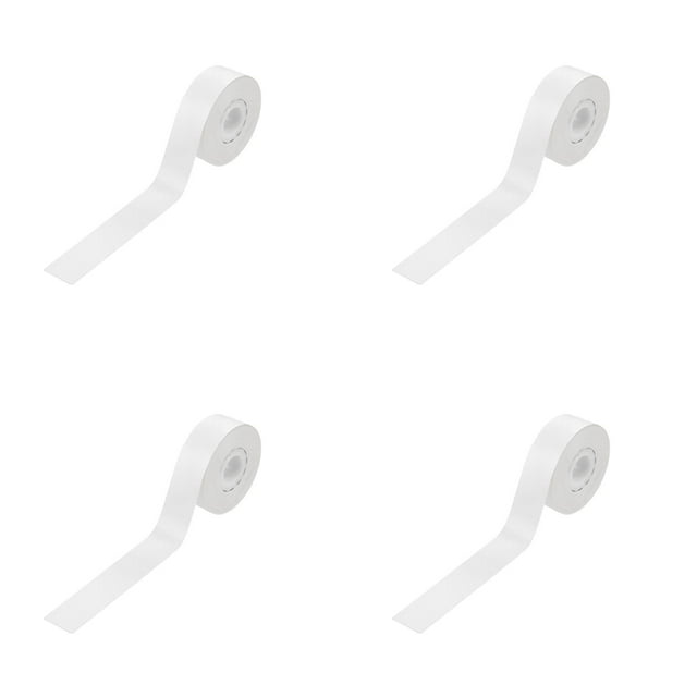 WUSUOWEI 4PCS Upgraded Version Mini Label Maker Tape,Portable Thermal Paper,13FT,Sticker Labeler with Multiple Templates for organization Home Kitchen School,White