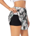 thumbnail image 3 of Lsque Hawaii Palms Printed Women's Running Shorts with Liner Pockets,Elastic Quick Dry Workout Athletic Gym Yoga Shorts,Womens High Waist Shorts-X-Large, 3 of 9