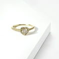 thumbnail image 2 of 1/4ct TW Diamond 10K Yellow Gold Heart Shaped Cluster Halo Engagement ring, 2 of 6
