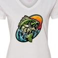 thumbnail image 4 of Inktastic Fishing Women's V-Neck T-Shirt, 4 of 5