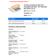 thumbnail image 2 of Air Filter and Cabin Air Filter Kit 2 - Compatible with 2006 - 2011 Mercedes-Benz R350 3.5L V6 2007 2008 2009 2010, 2 of 2