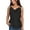 Black-01, variant on Mittory Womens Summer Spaghetti Strap Tank Top Eyelet Embroidery Vaction Sleeveless V Neck Loose Fit Shirt