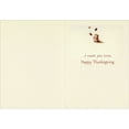 thumbnail image 2 of RSVP Cute Pilgrim Bears Catching Leaves with Butterfly Net Mary Melcher Thanksgiving Card, 2 of 2
