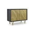 thumbnail image 4 of Signature Design by Ashley Tayner Accent Storage Cabinet with Gold Finish Doors, Black Frame, 4 of 7