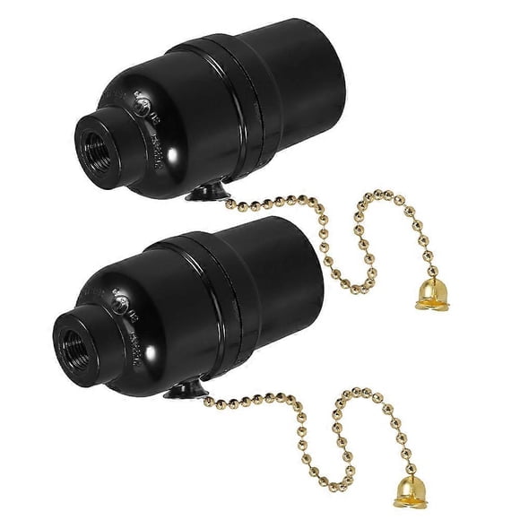 Lamp Socket Replacement Kit Pull Chain Switch Ceiling Light Bulb Socket For Homeowners Interior Designers 2Pcs