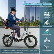 Gocio 20 Folding Electric Bike for Adults, 750W Peak Motor Fat Tire Commuter Ebike, 48V 10.4Ah Battery, 7 Speed, UL2849