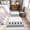 White, variant on Area Rug for Living Room, Black Boho Non-Slip Indoor Large Carpet for Bedroom/Dining Room, Vintage Abstract Striped Geometric Motifs Washable Low-Profile Rectangle Floor Runner Rugs - 4 x 6 Ft