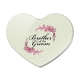 thumbnail image 1 of Wedding Floral Brother Of The Groom Heart Acrylic Fridge Refrigerator Magnet, 1 of 4